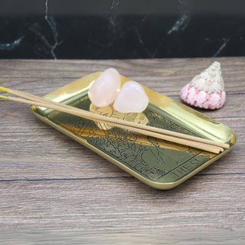 Messing-Tarot-Tablett - Die Sonne