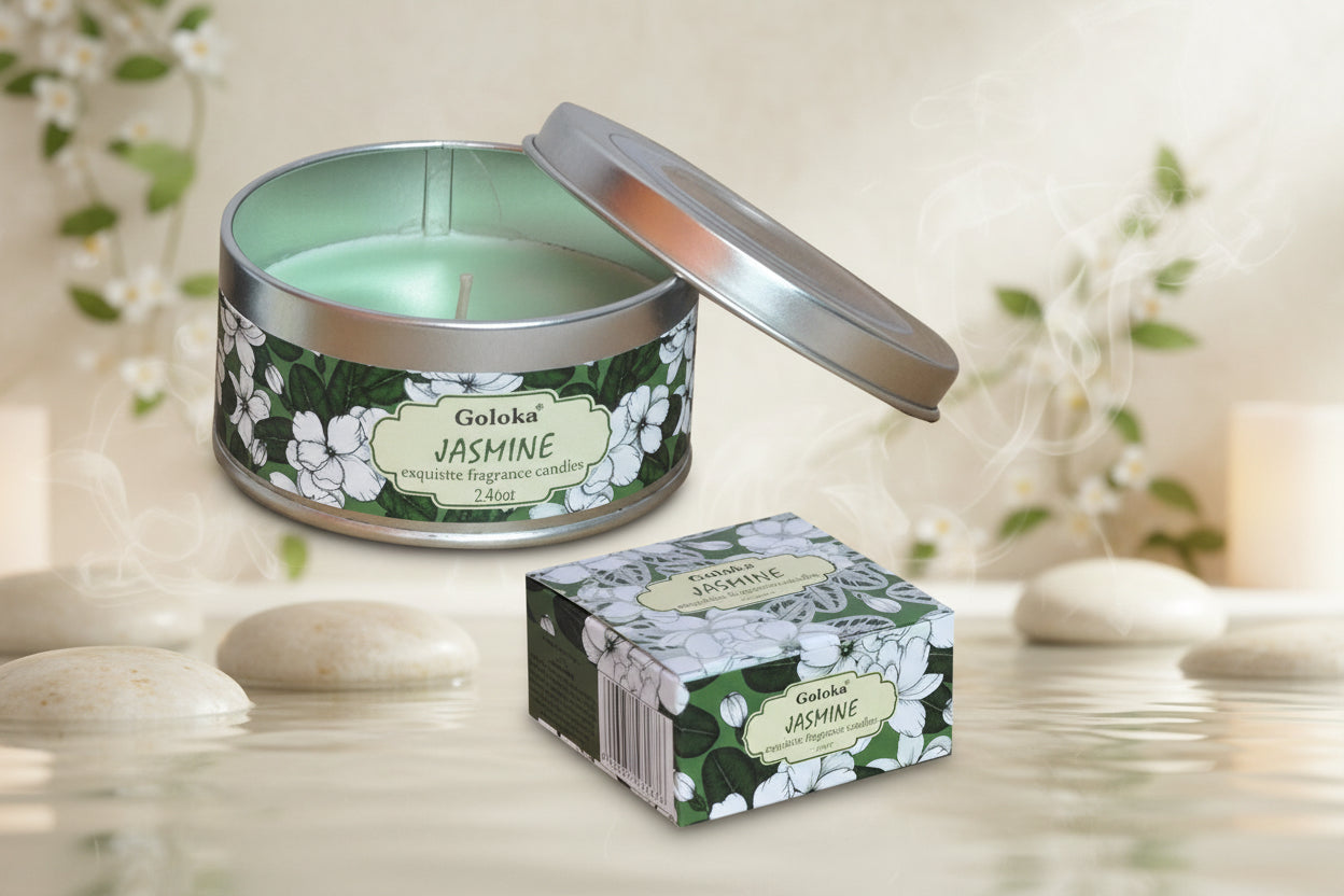 Goloka Jasmine Sojawachs Kerzendose