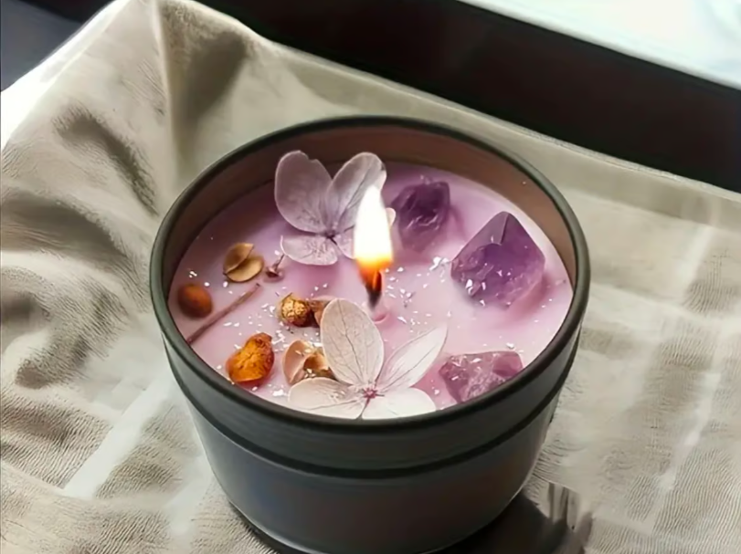 Amethyst-Lavendel Sojawachskerze