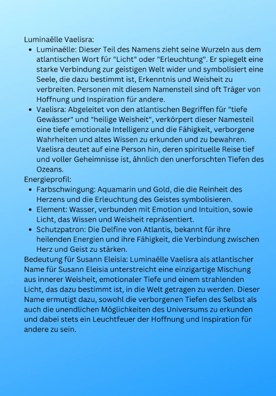Dein Name aus Atlantis