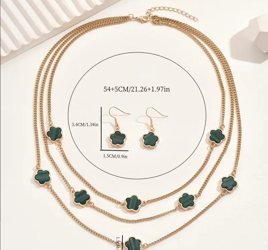 Waldzauber – Halskette und Ohrringe