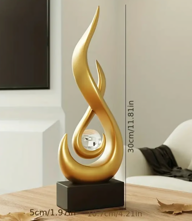 Goldene Flamme der Unendlichkeit – Symbol für Transformation & Harmonie