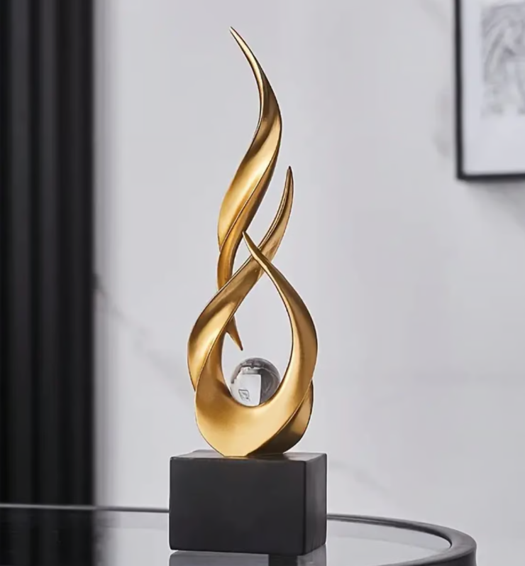 Goldene Doppelflamme – Symbol für Dualität, Vereinigung & spirituelle Harmonie