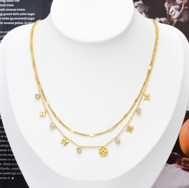 Halskette des goldenen Flows