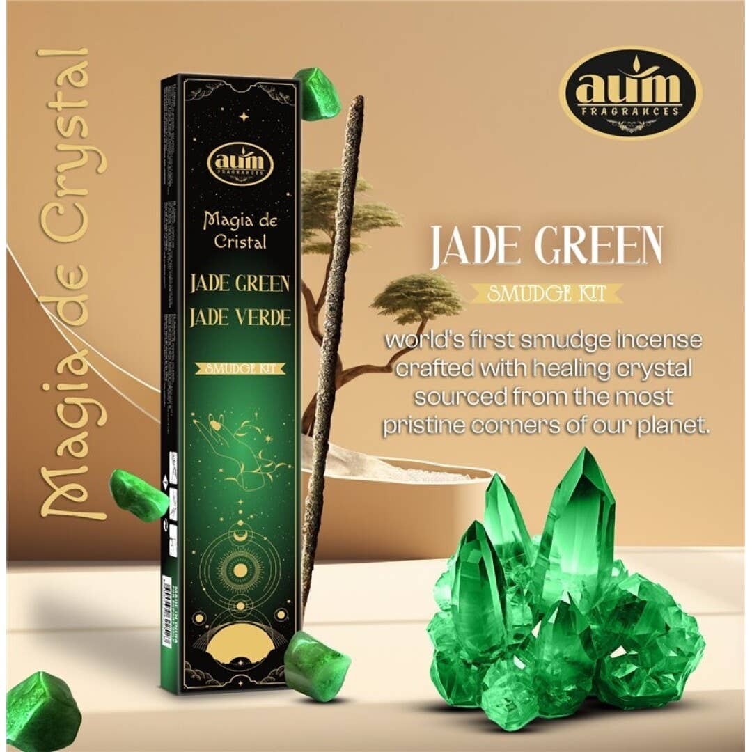 Räucherstäbchen Smudge Kit „Jade Green“ – Harmonie, Heilung & energetische Reinigung