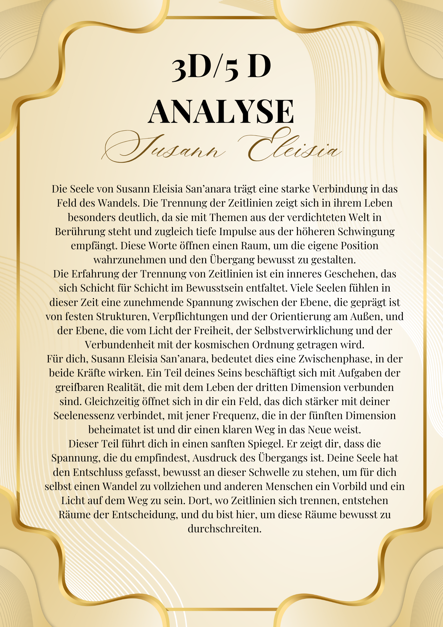 Zeitlinien-Analyse 3D/5D - Basis