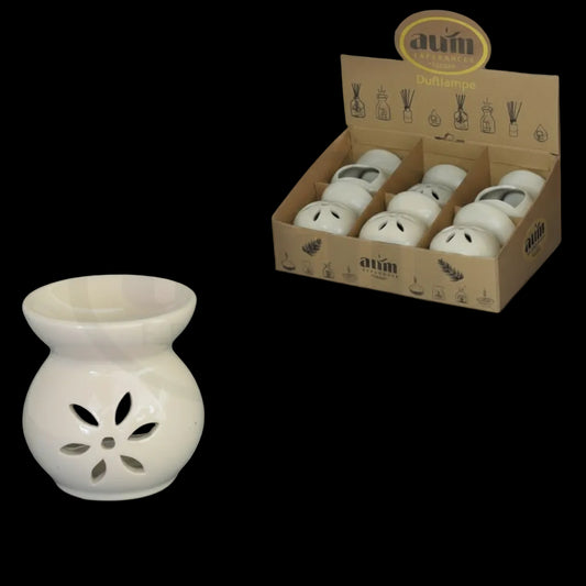 Kleine Aromalampe aus Keramik – für ätherische Öle & Duftöle (weiß)