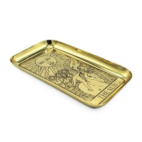 Messing-Tarot-Tablett - Die Sonne