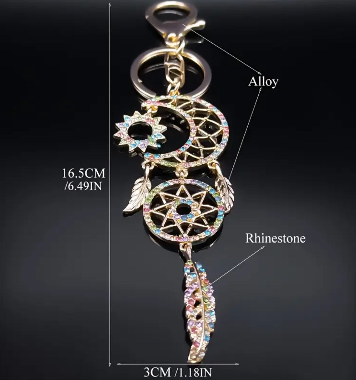 Magischer Traumfänger-Schlüsselanhänger „Sun & Moon Spirit“