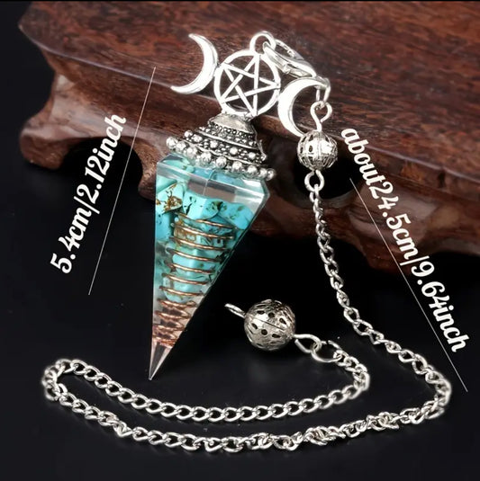 Pendel „Göttinnenkraft“ mit Dreifachmond & Pentagramm