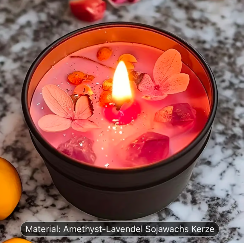 Amethyst-Lavendel Sojawachskerze