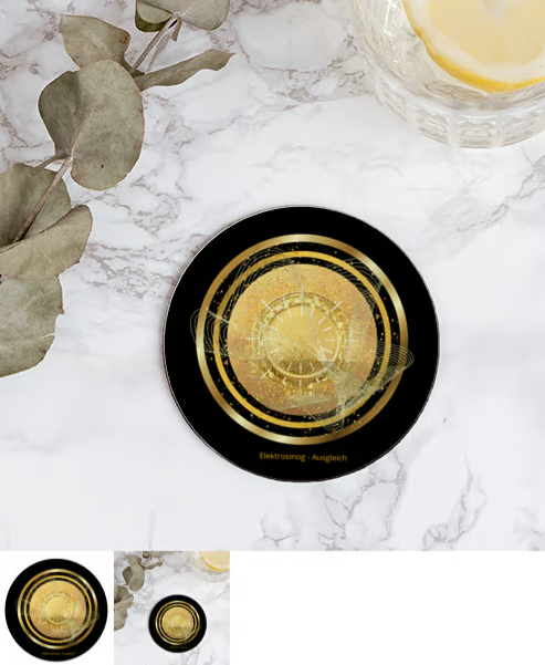 Untersetzer: Elektrosmog und 5 G Ausgleich! Symbol der goldenen Zeit