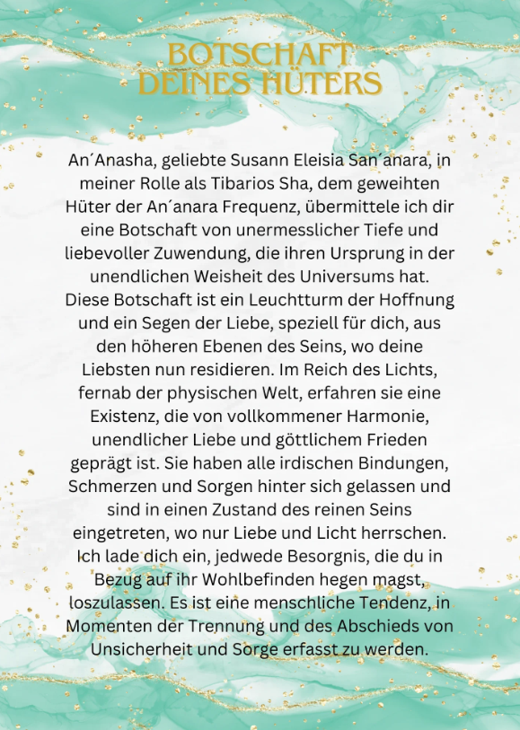Botschaft Deines Hüters