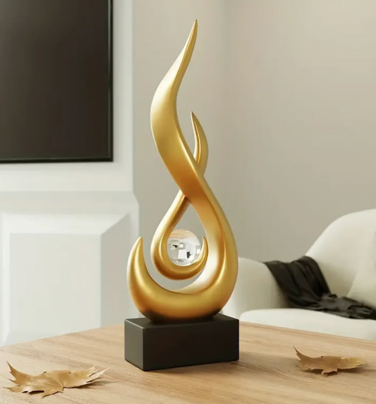 Goldene Flamme der Unendlichkeit – Symbol für Transformation & Harmonie